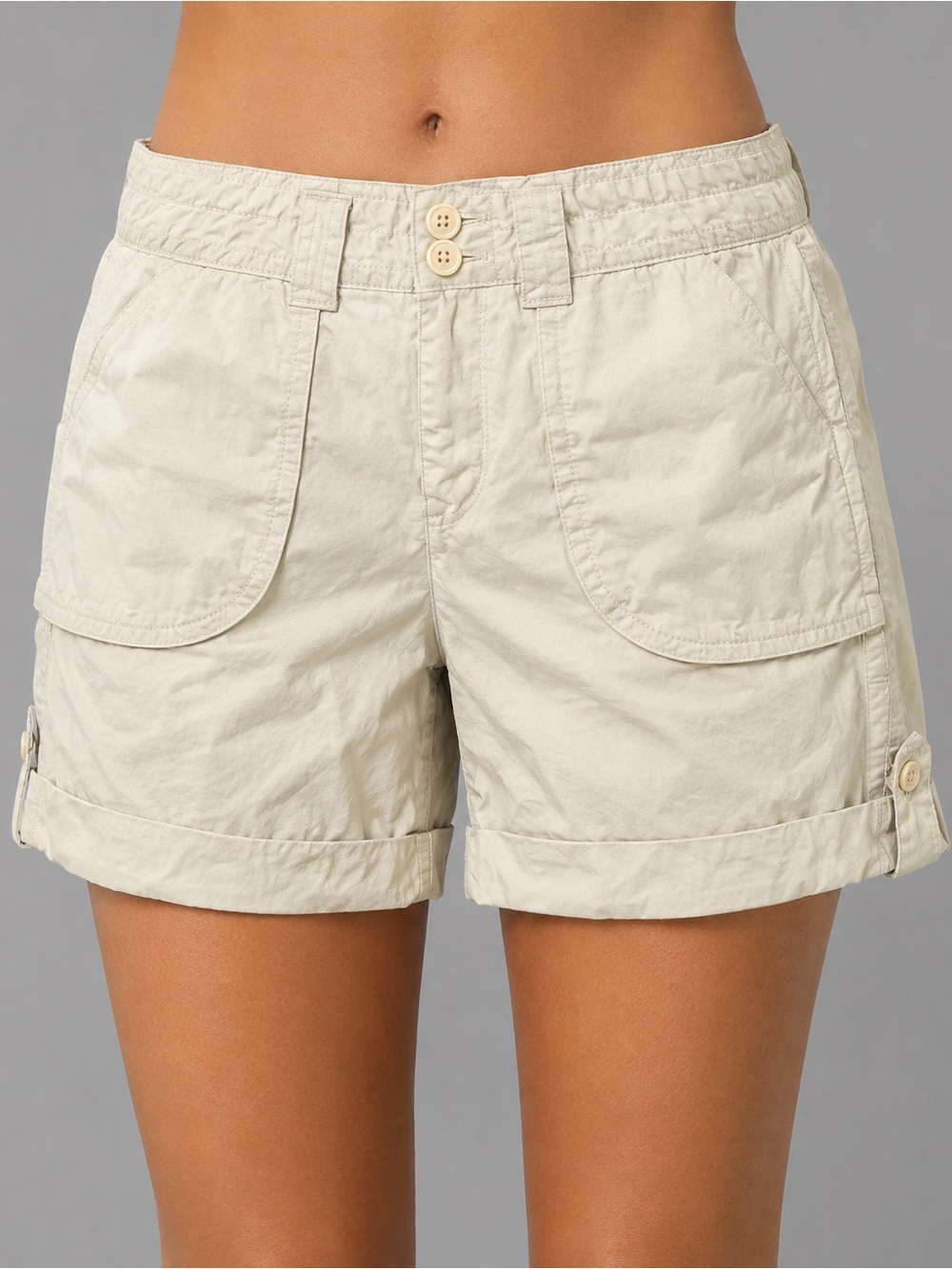 IZOD Beige / Khaki Convertible Length Cargo Shorts